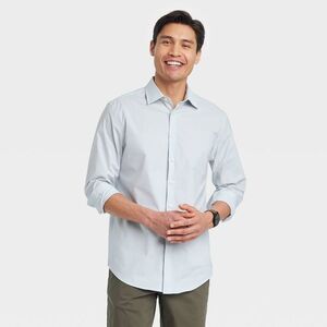 Goodfellow & Co -  Men's Performance Button-Down Shir Gray